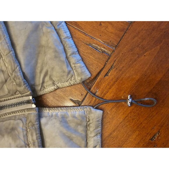 Razzoli Lightweight Parka Jacket Green Gray Artsy Funky Oversized Collar Zipper - Picture 10 of 13